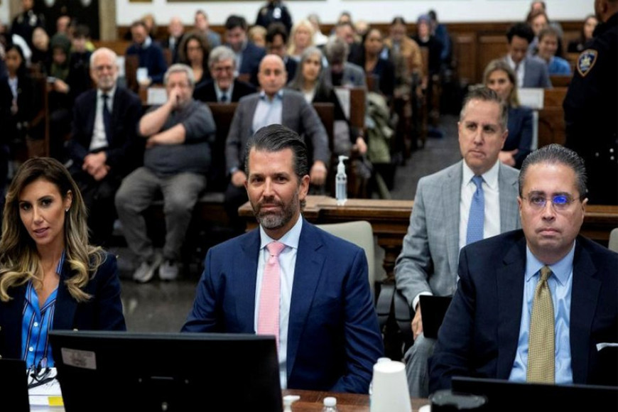 Chuckles, smiles and mispronunciation - Inside Donald Trump Jr's courtroom debut