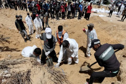 UN rights chief 'horrified' by mass grave reports at Gaza hospitals