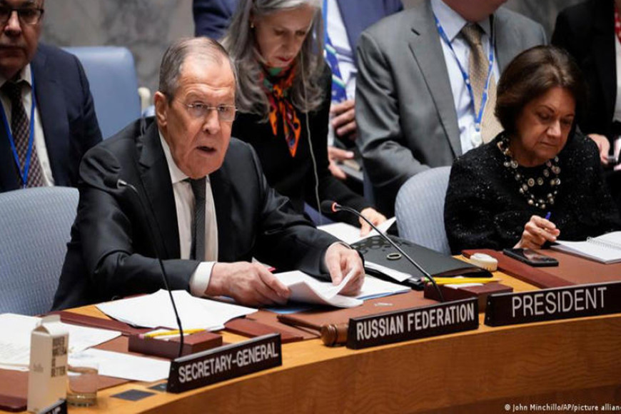 Russia's foreign minister speaks at UN Security Council