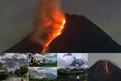 Indonesia's Merapi volcano erupts, spews hot lava